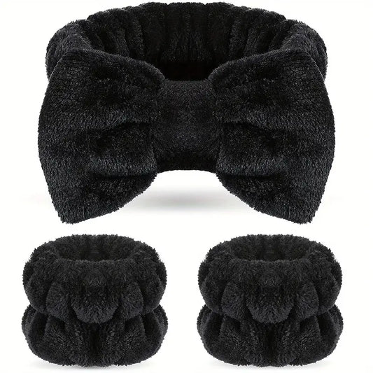3-Piece Head & Wrist Band Set – Keeps Hair Dry & Hands Mess-Free