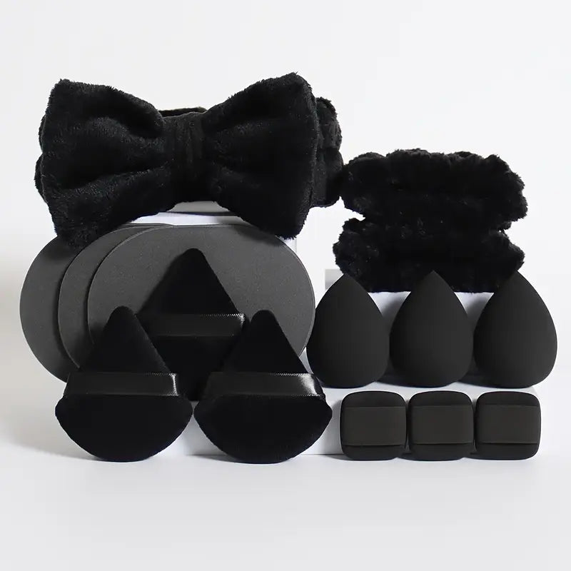 15-Piece Beauty Applicator & Skincare Set – Blending, Cleansing, and Makeup Essentials