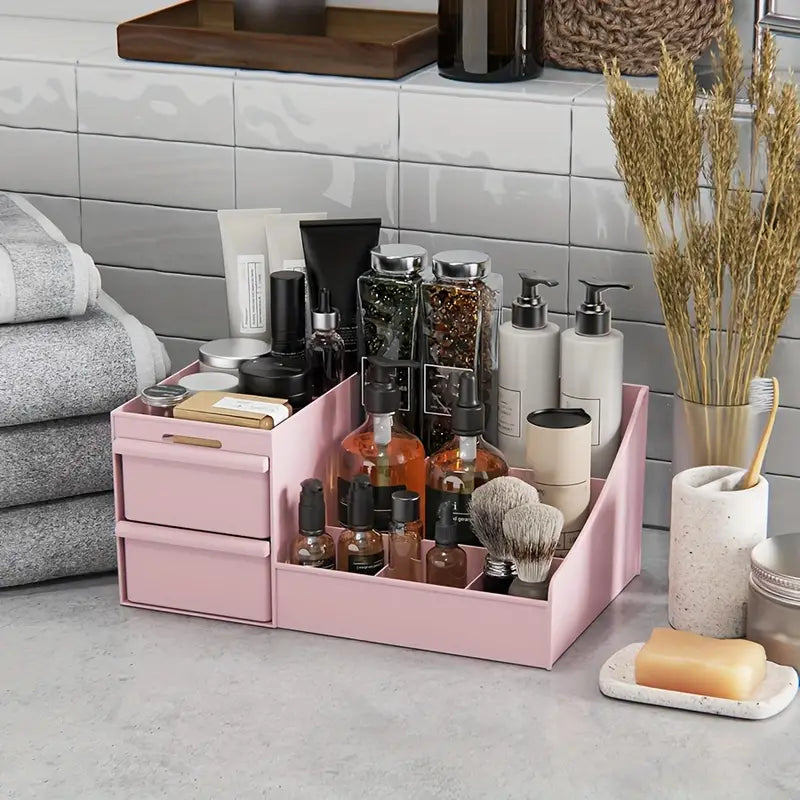 Multi-Compartment Storage Organizer with Drawers for a Neat, Tidy Space