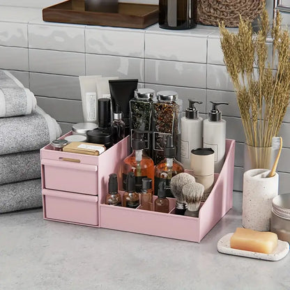 Multi-Compartment Storage Organizer with Drawers for a Neat, Tidy Space