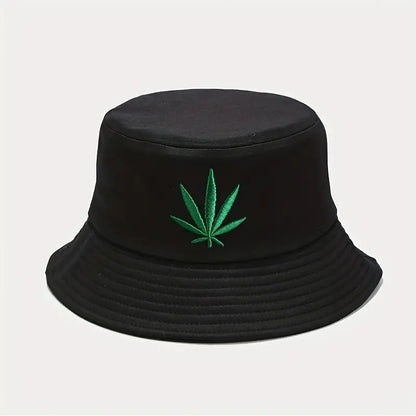 Weed Leaf Bucket Hat – Minimalist Cannabis-Inspired Streetwear