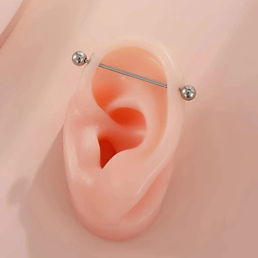 Assorted Black Industrial Earrings - Edgy & Versatile Styles