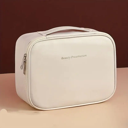 Large-Capacity Multi-Layer Makeup Organizer – Detachable Travel Bag with Brush Storage