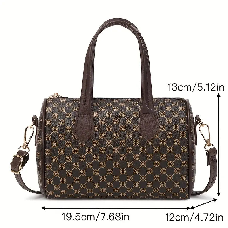 Retro Polka Dot Handbag – Versatile Hand & Shoulder Carry