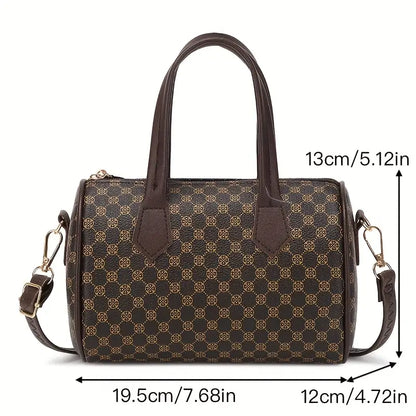 Retro Polka Dot Handbag – Versatile Hand & Shoulder Carry