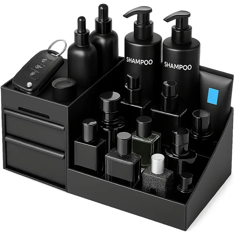 Multi-Compartment Storage Organizer with Drawers for a Neat, Tidy Space