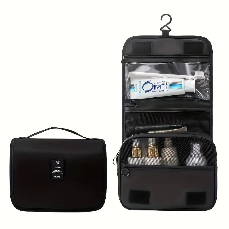 Modern Minimalist Travel Large Capacity Hook Toiletry Bag – Portable & Handheld Organizer