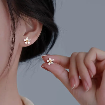Pair of Pink Flower Earrings – Cute & Simple Design, Perfect for Daily Wear & Gifting