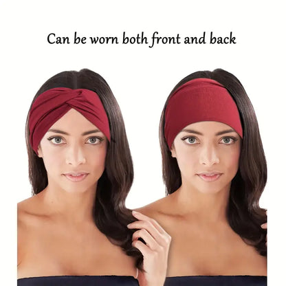 Soft & Stretchy Wide Headbands – Bohemian Knotted Hair Wraps for Comfort & Style