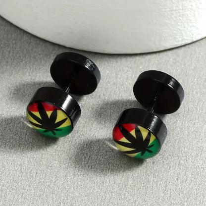 Funky Rasta Stud Earrings - Colorful & Hypoallergenic