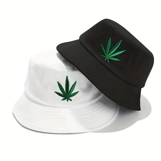 Weed Leaf Bucket Hat – Minimalist Cannabis-Inspired Streetwear